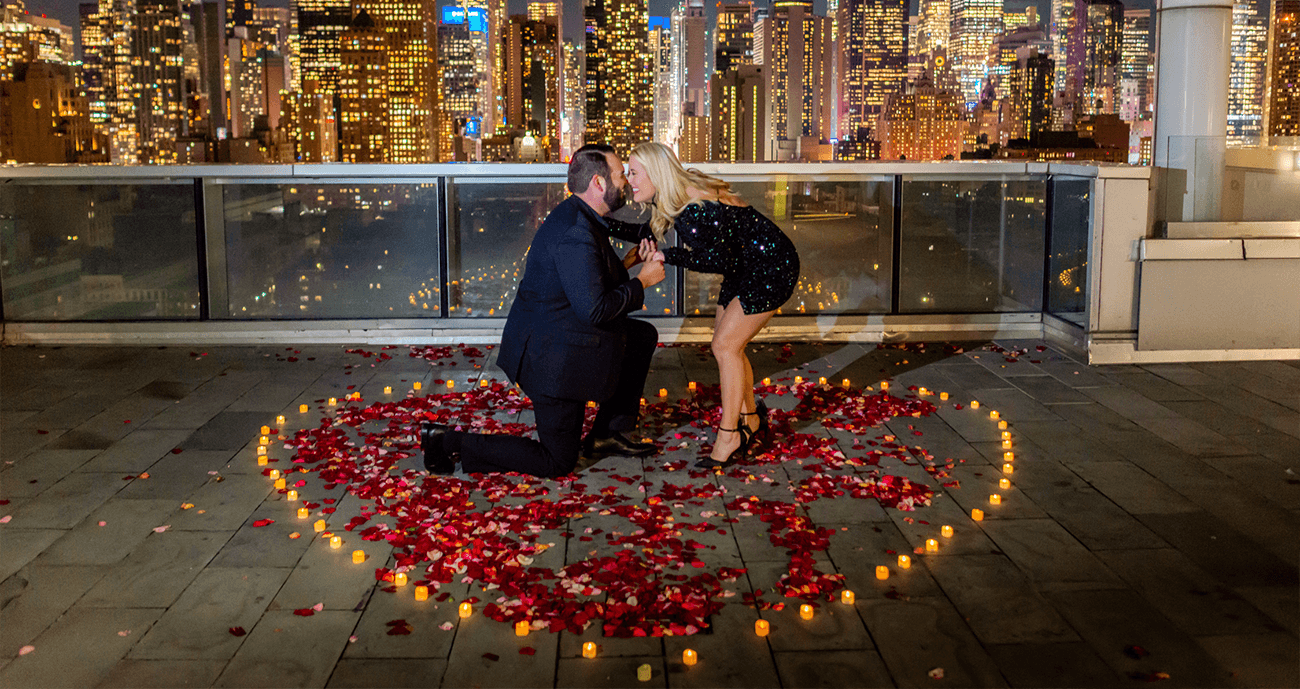 Seth proposes to Callie in NYC, on a rooftop.